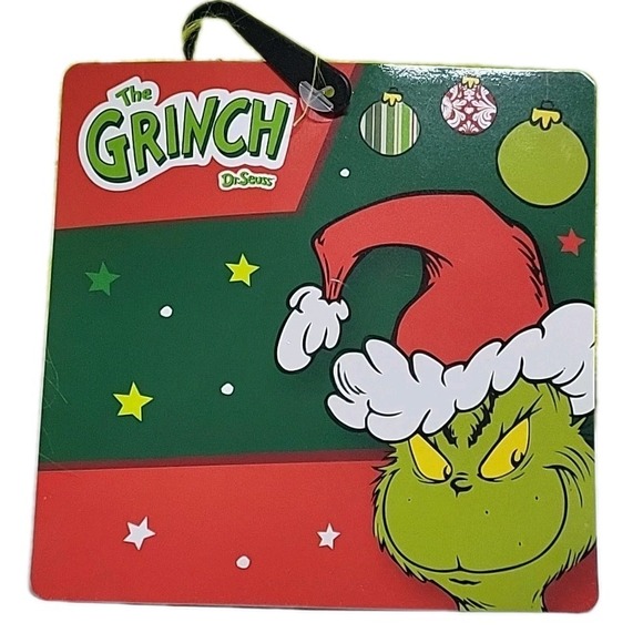 Dr Suess FUZZY The Grinch Hat Adjustable Cap Yellow Green Fuzzy NWT - Picture 7 of 8